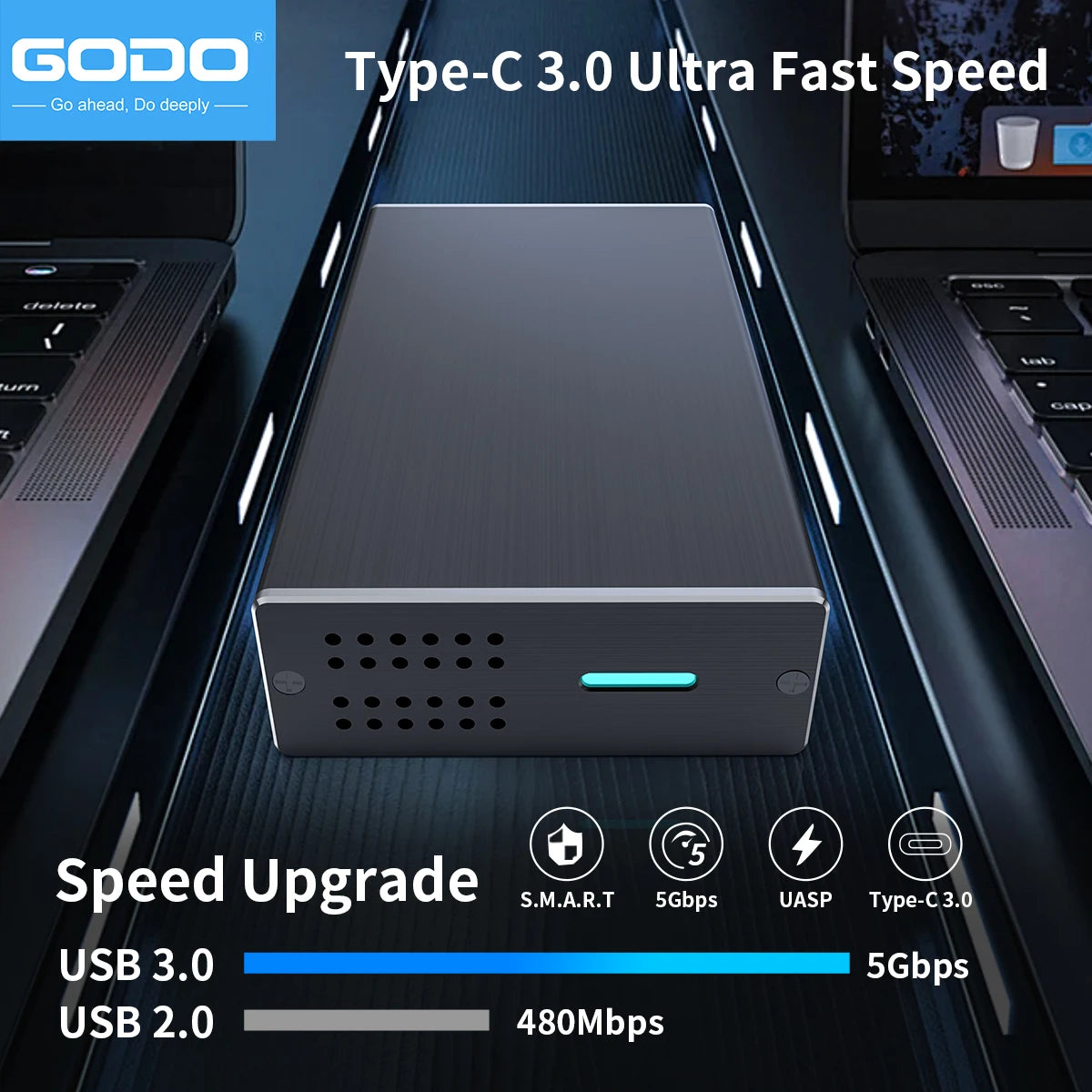 USB 3.0 Dual Drive Dock for 2.5" SATA SSD/HDD