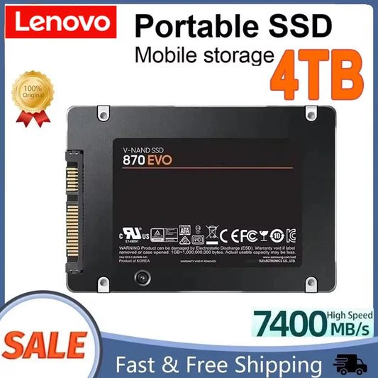 Lenovo 2.5" SATA III Internal SSD – 1TB / 2TB / 4TB Solid State Drive for Laptop & Desktop